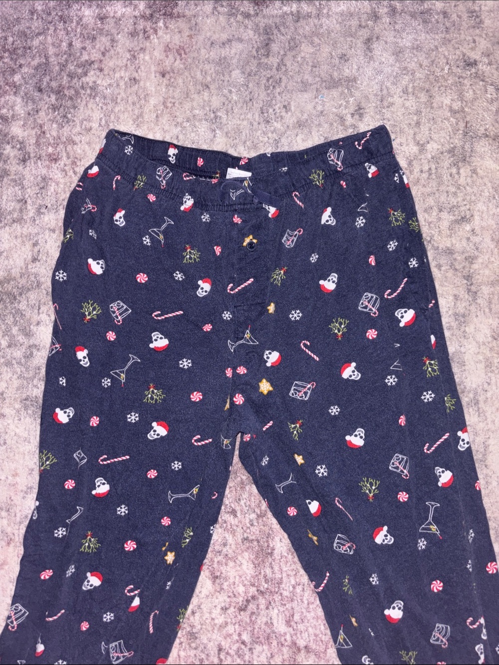 M Navy Holiday Skull Print Pajama Pants Joe Boxer